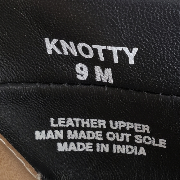 Matisse Knotty Black Leather Slide Sandals Size 9 - Picture 9 of 9